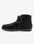 Splitleren bottines met veters (zwart)