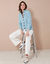 Cardigan in harig fantasietricot (blauwgrijs)