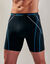 Boxer long à surpiqûres coupe short - lot de 2 (noir + gris)
