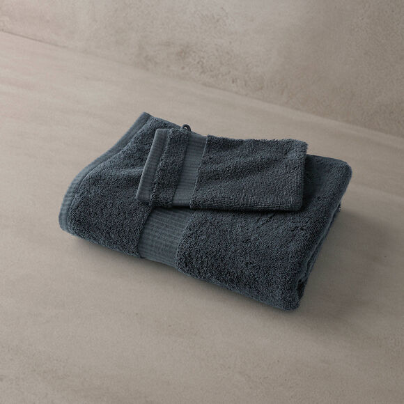 Collection serviettes de bain unies - gamme premium 640g/m&sup2; (carbone)