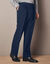 Broek met onzichtbare, verstelbare tailleband - polyester (marine)