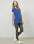 T-shirt met ronde hals en korte mouwen (indigo)