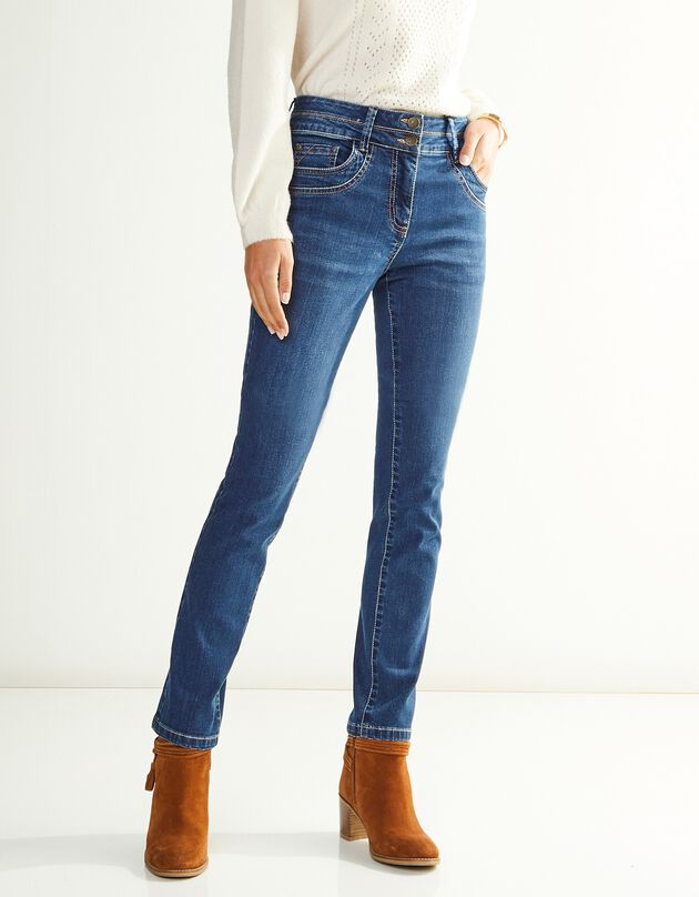 Verwassen jeans in recht stretchmodel (stone)