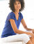 Effen T-shirt met macramé (iris)