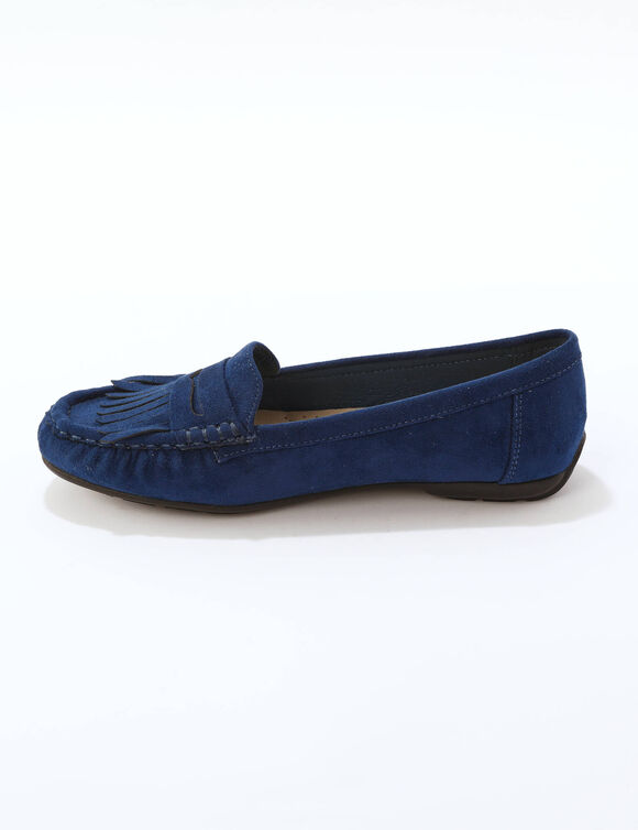Mocassins souples textile microfibre (marine)