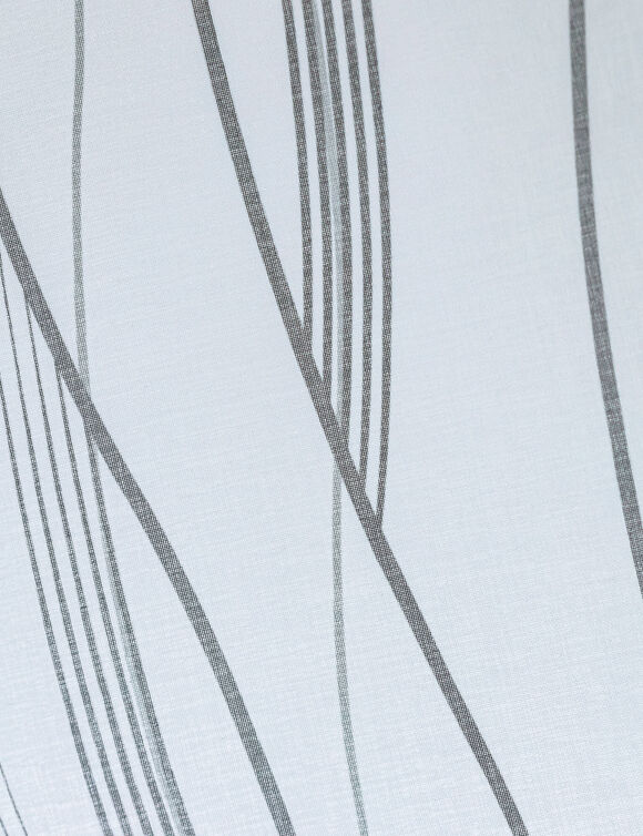 Vitrage voile imprimé vagues finition pattes (gris)