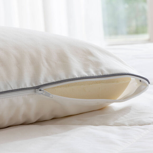 Oreiller latex ergonomique micro-perforé forme savon (écru)
