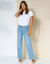 Jean coupe large stretch, petite stature (bleached)
