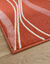 Tapis d&eacute;coratif motif vagues (terracotta)