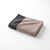Lusjesbadstof 420g/m2, sierrand met ginkgo print (chocolade)