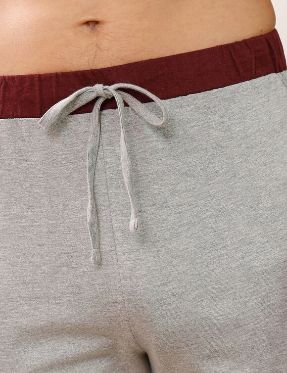 Pantalon pyjama bas droits - lot de 2 (gris + bordeaux)