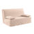 Housse canap&eacute; BZ coton bachette uni matelass&eacute; (sable)