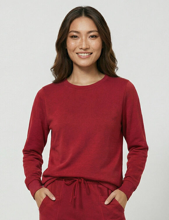 Sweat molleton uni (rouge)