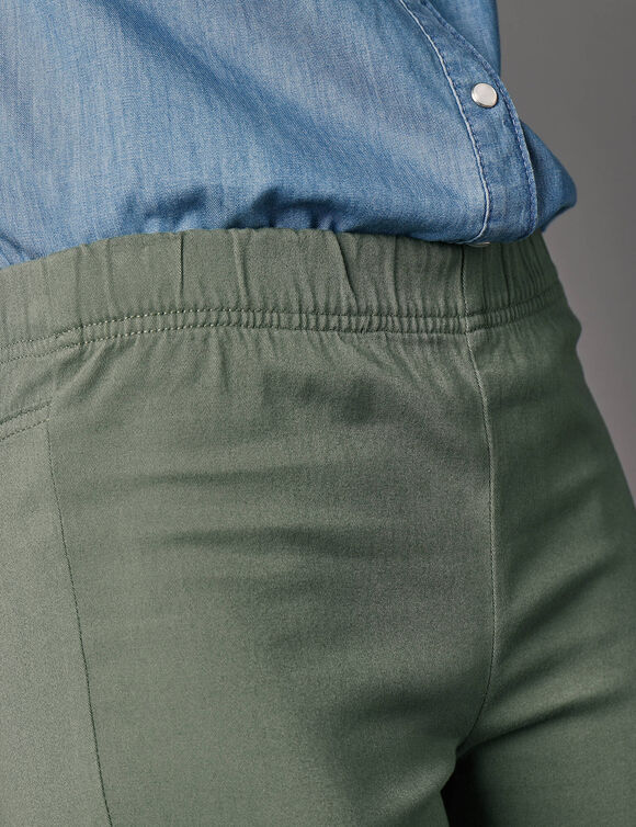 Pantalon sculptant, ceinture ventre plat (vert mousse)