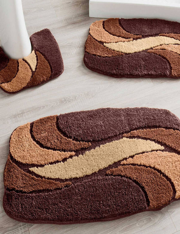Tapis de bain pétales (marron)