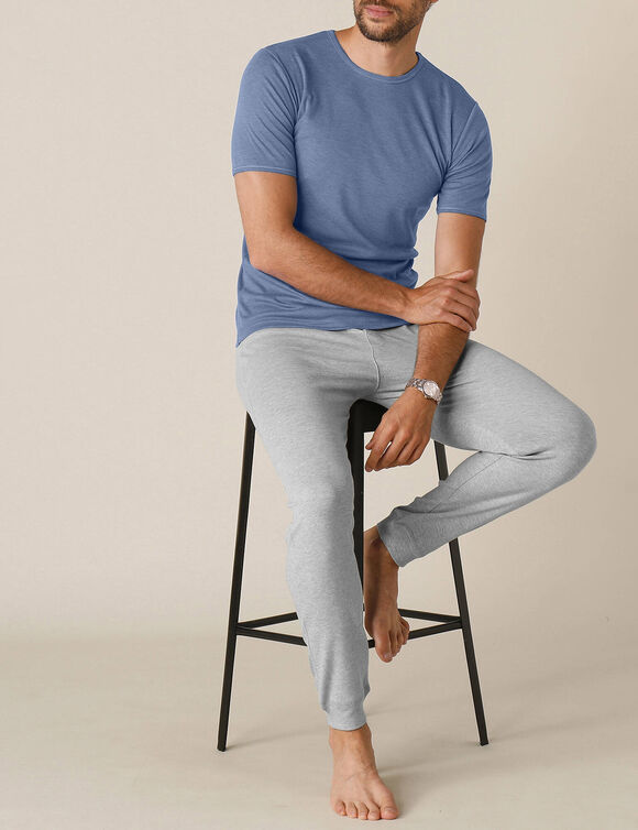 T-shirt sous-vêtement homme col montant manches longues chaleur intense - lot de 2 (jeans)