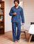 Pyjama carreaux en flanelle (bleu)