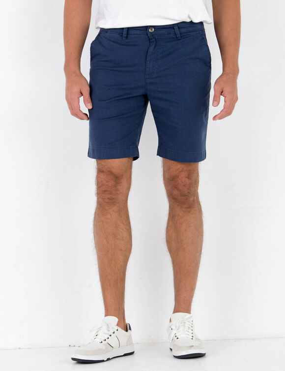 Bermuda chino ceinture arrondie sous le ventre (marine)