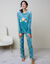 Pyjama pantalon polaire "étoiles", toucher peluche (bleu grisé)