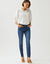 Pantalon slim, taille haute, moyenne stature (stone)