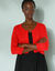 Bolerovest met kasjmiertouch (rood)