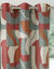Rideau imprimé tamisant oeillets (terracotta)