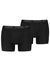 Eenvoudige boxershort van stretchkatoen - set van 2 (zwart)
