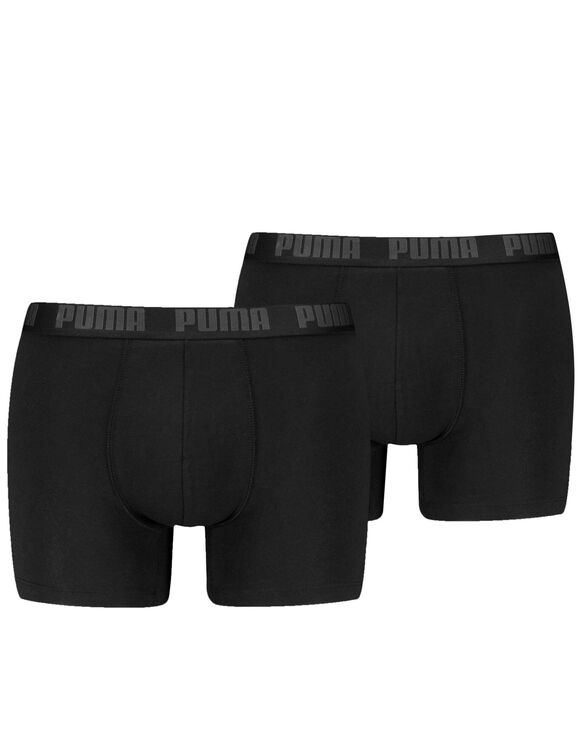 Boxer basique coton stretch - lot de 2 (noir)