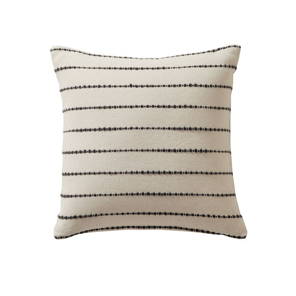 Coussin tissage artisanal (naturel / noir)