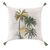 Coussin carré imprimé Palmier (vert sauge)