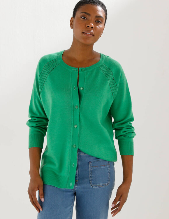 Gilet boutonn&eacute; fantaisie (vert pomme)