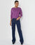 T-shirt met loose volume en 3/4-mouwen (paars)