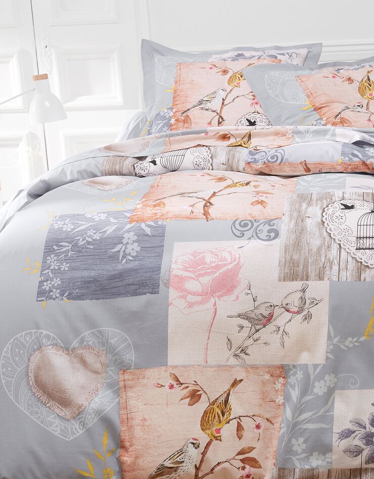 Linge de lit Agathe coton, gris Linge de lit Agathe coton, gris, hi-res image number 1