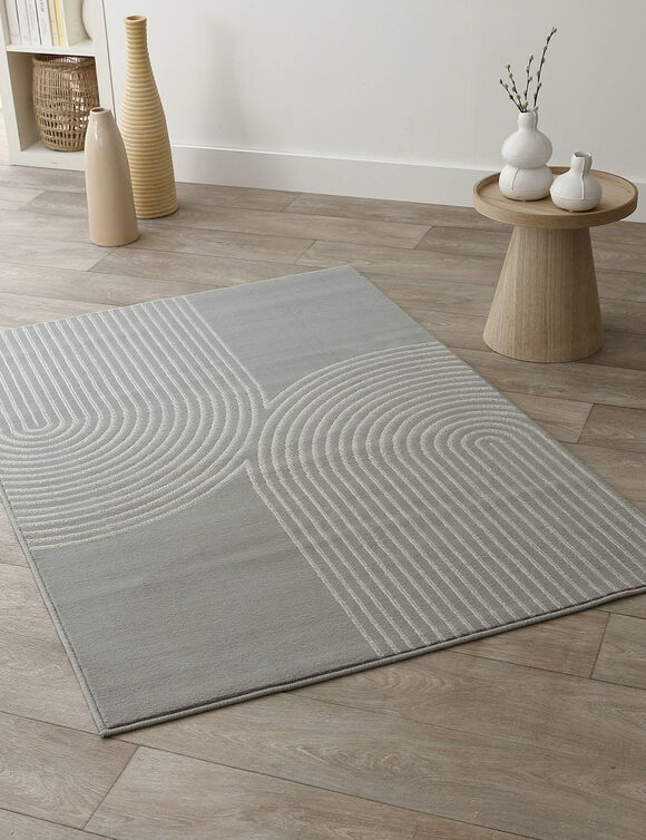 Tapis motif double arche (gris)