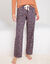 Pantalon pyjama coton imprimé "Beautiful" (marine / cuivre)