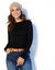 T-shirt uni col rond stretch (noir)