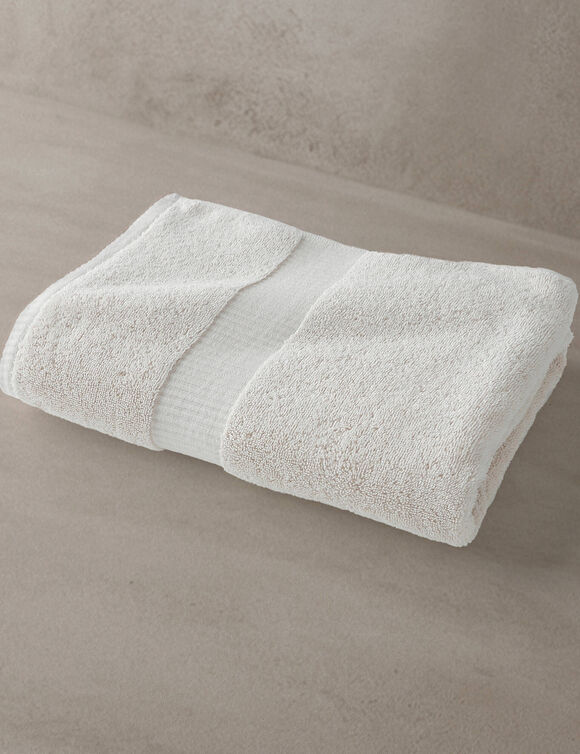 Collection serviettes de bain unies - gamme premium 640g/m&sup2; (ivoire)