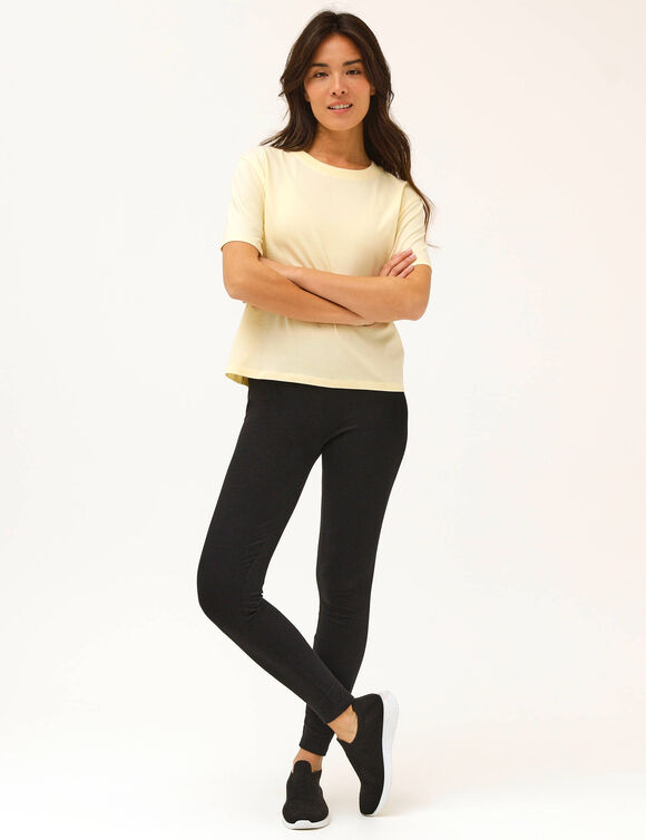 T-shirt met korte mouwen (vanille)