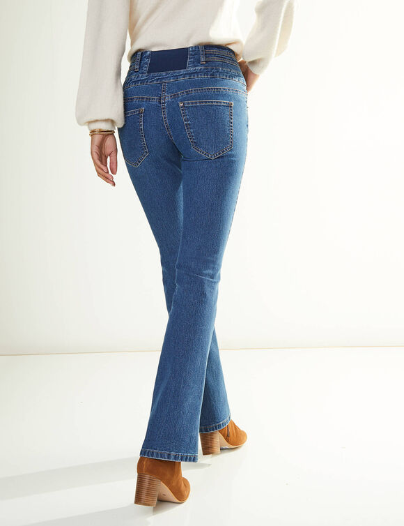 Jean bootcut taille haute - grande stature (stone)