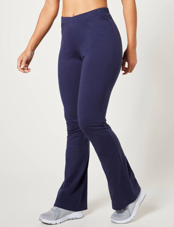 Trompetlegging in jerseytricot (marine)