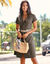 Jurk in safaristijl met knoopsluiting  (taupe)