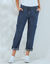 Oprolbare jeans in battlestijl (stone)