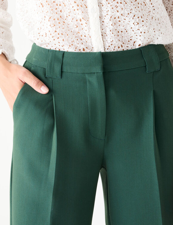 Pantalon large, fluide (vert sapin)