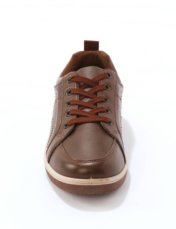Lage sneakers met veters (bruin)