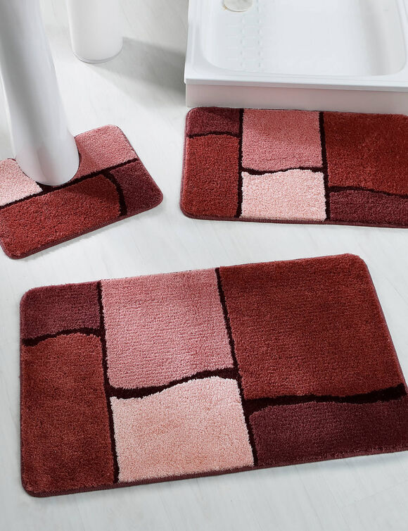 Patchwork badmatje (steenrood)