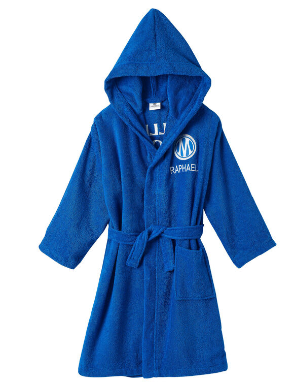OM&reg;-badjas voor kinderen, te personaliseren (blauw)