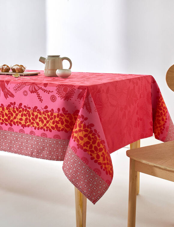 Nappe imprim&eacute; effet chemin de table Nydel&reg;  (fuchsia)