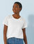 T-shirt met ronde hals en korte mouwen, detail in broderie anglaise (wit)