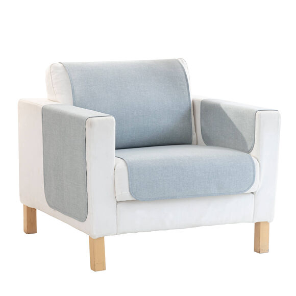 Protège-salon antiglisse effet texturé (gris perle)