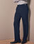Broek met verstelbare taille zonder bandplooien - polyester (marine)